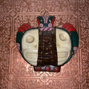 Mayan Aztec Three Ages of Man Clay Mask